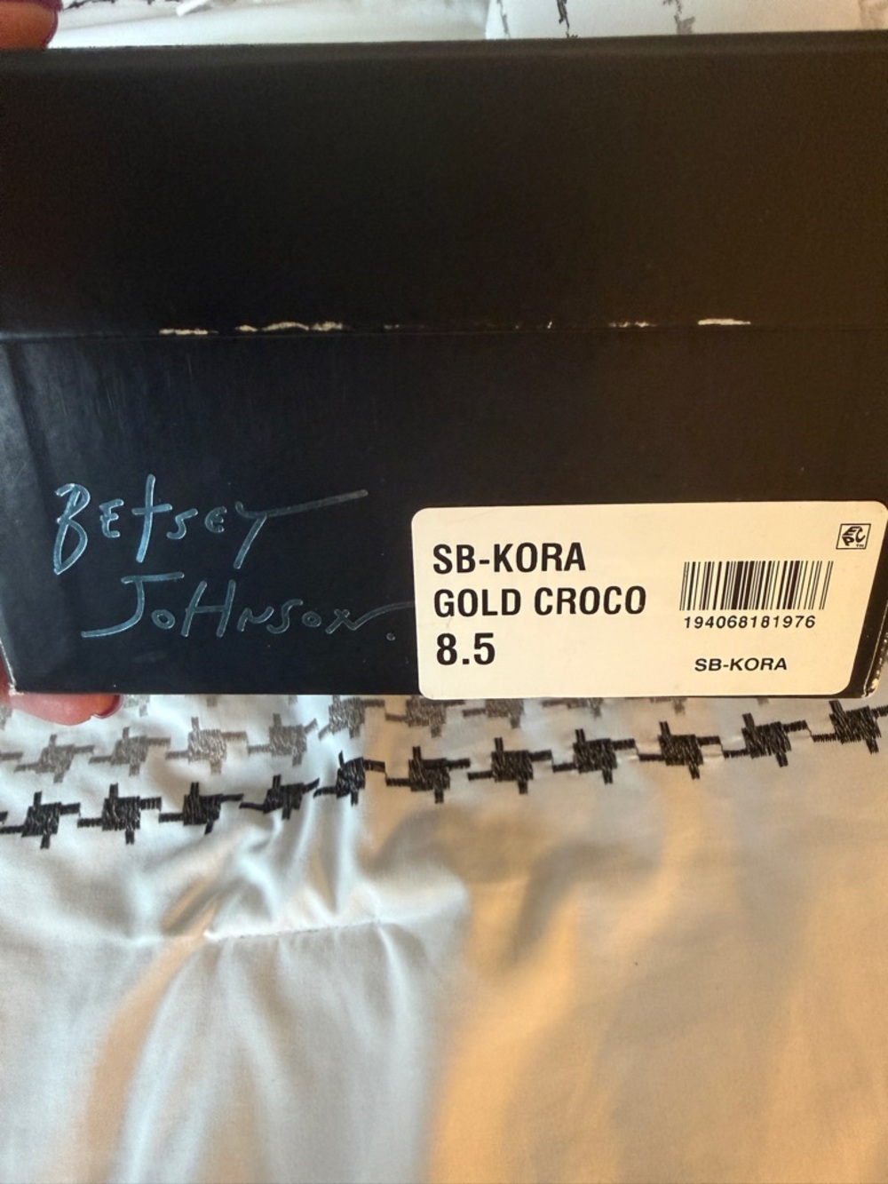 Betsey Johnson Champagne Iridescent Crystal Crossover Mules - Picture 4 of 4